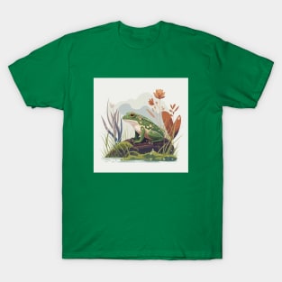 Frog Relaxing on a Stone T-Shirt